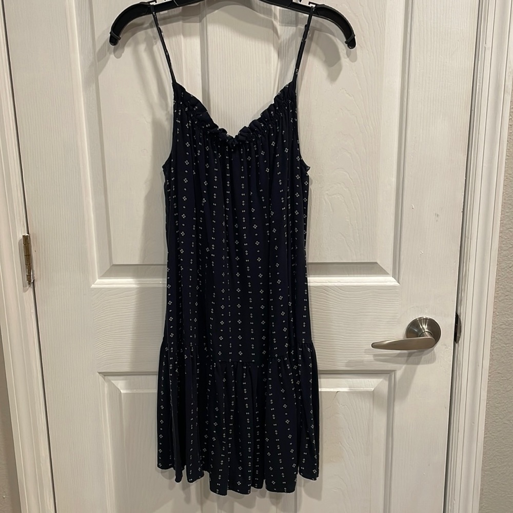 H&M Dark Blue Flowy Dress Sz 6